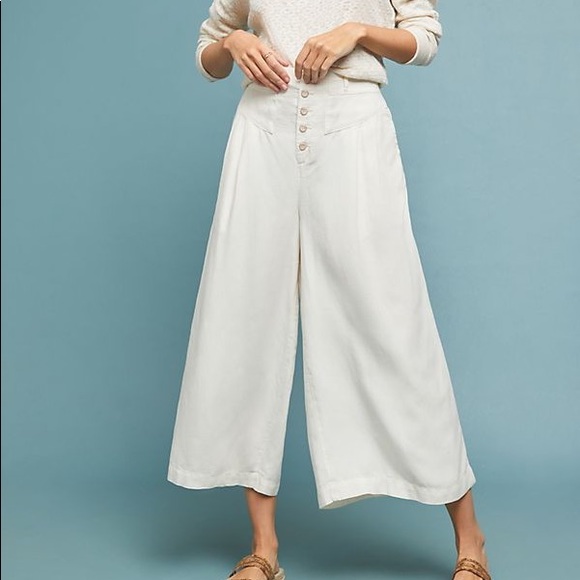 Anthropologie Pants - Anthropologie Oceanside Cropped Wide Leg Pants